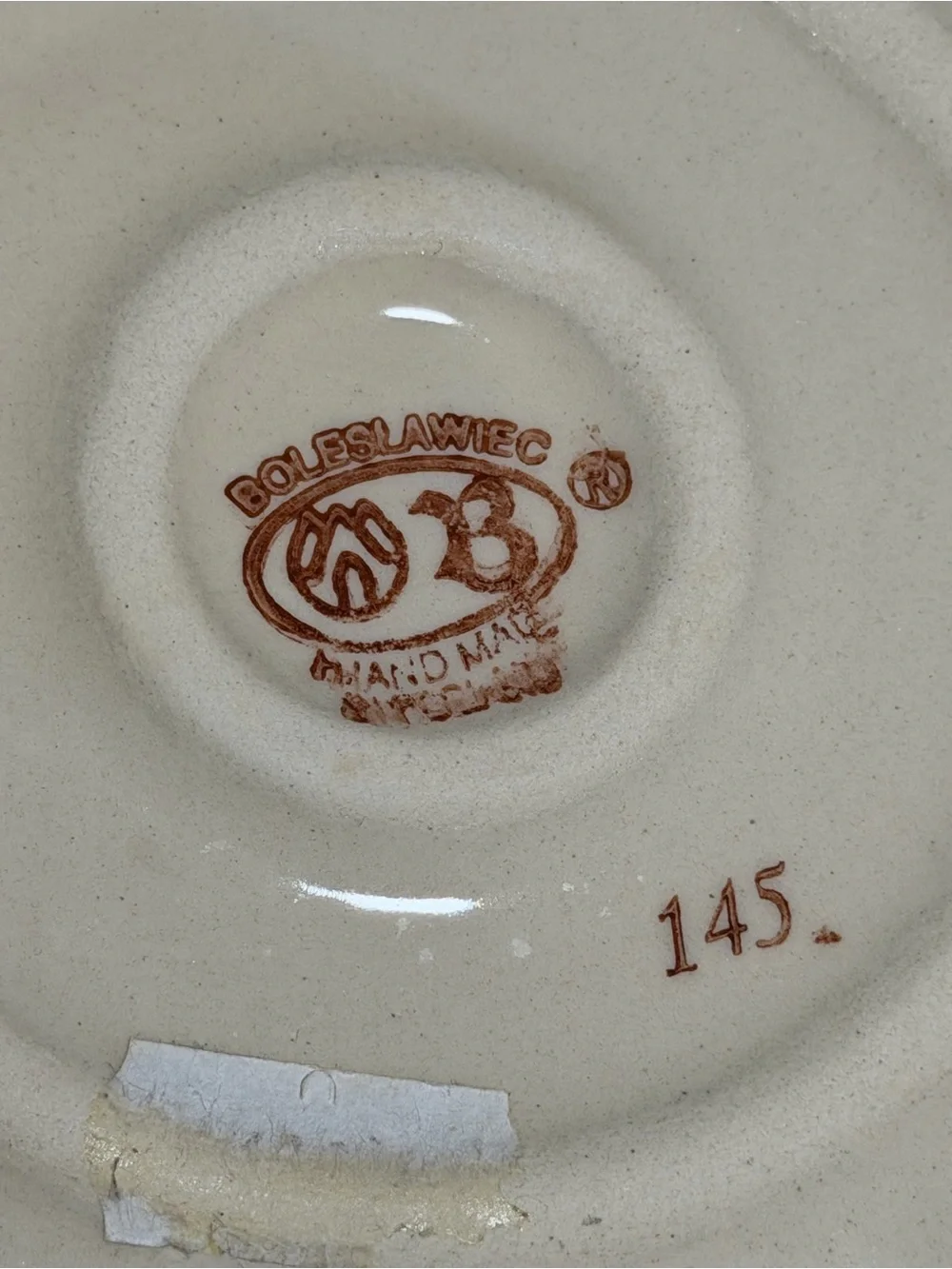 Boleslawiec Polish Pottery blue rose casserole with lid